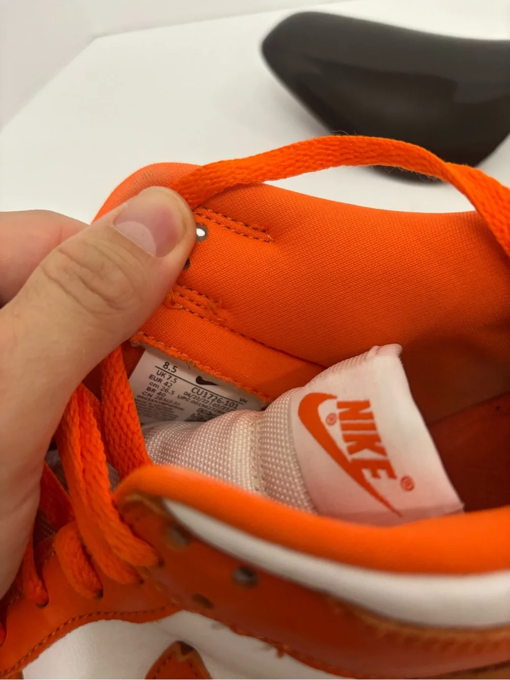 Nike Men’s Low-Top Sneakers in Orange and White
